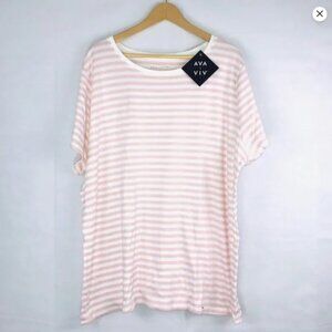 NWT Ava & Viv Tee Plus Size Perfect Stripe Tee size 3X